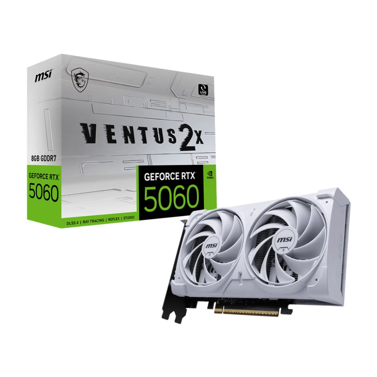 VGA MSI GeForce RTX 5060 8G VENTUS 2X OC WHITE — foto 12