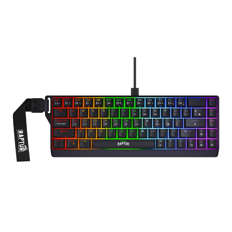 Teclado Gamer Raptor Fireclaw M68 Magnetico RGB Switch Red Outemu (3019) — foto 10
