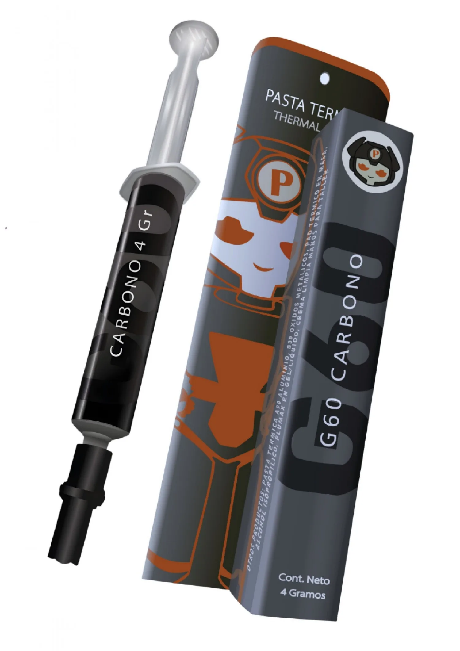 GRASA SILICONADA PASTERMAX PARA CPU G60 (GRIS) CARBONO