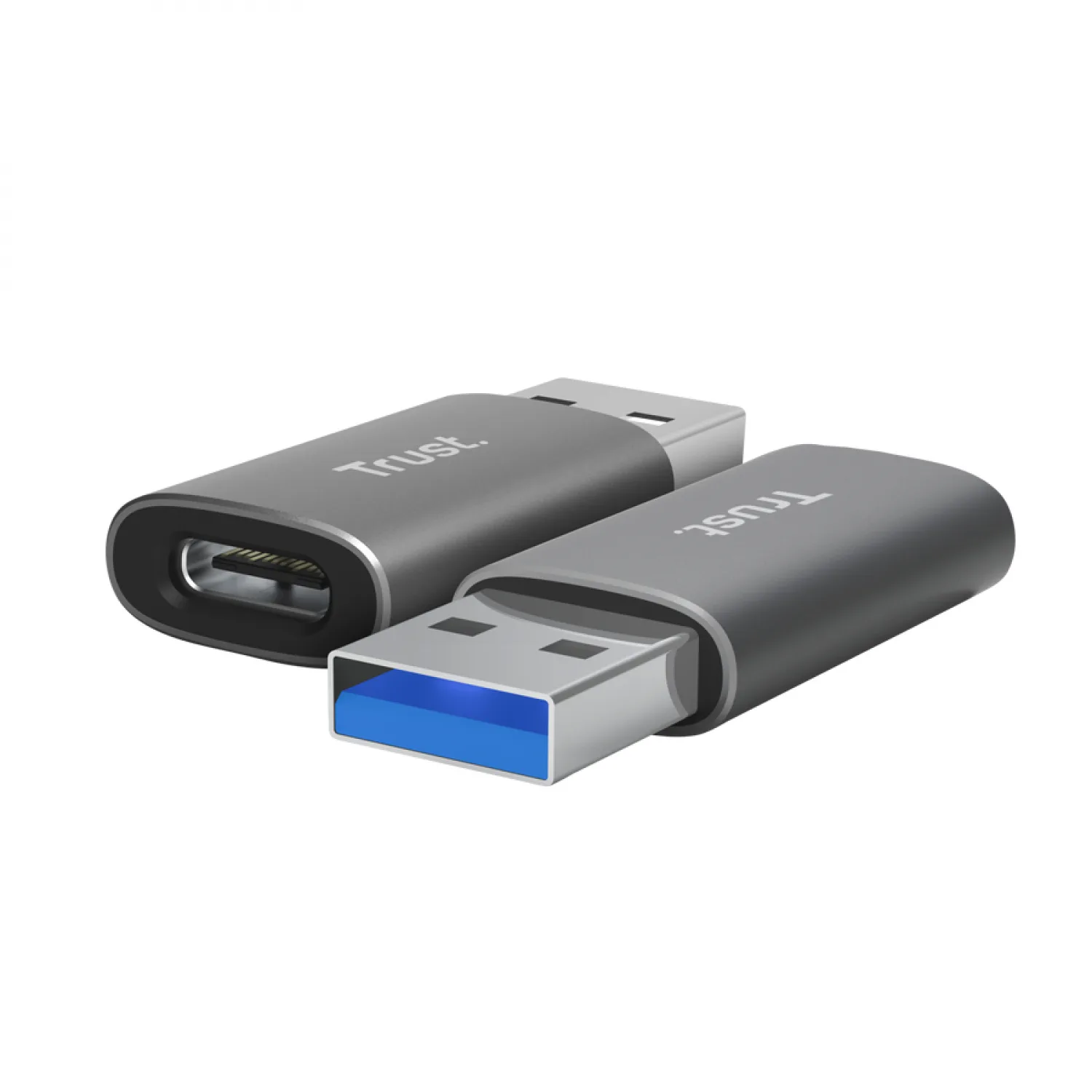 ADAPTADOR USB-A A USB-C TRUST CALYX ULTRACOMPACTO USB (2-PACK)
