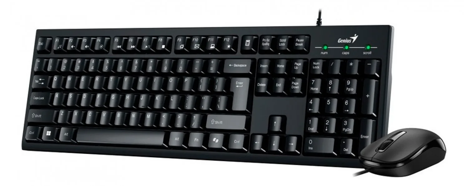 Teclado + Mouse Combo Usb Genius Km-100se Black Sp