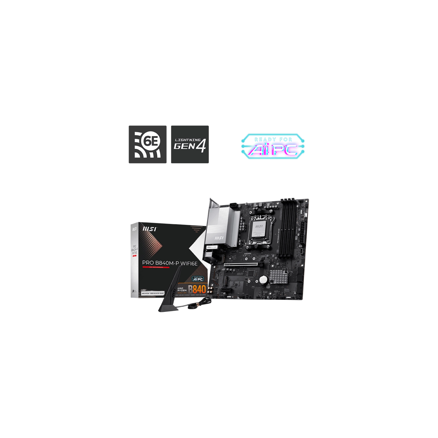 Motherboard Msi Pro B840m-p Wifi6e Am5 Ddr5 — foto 9