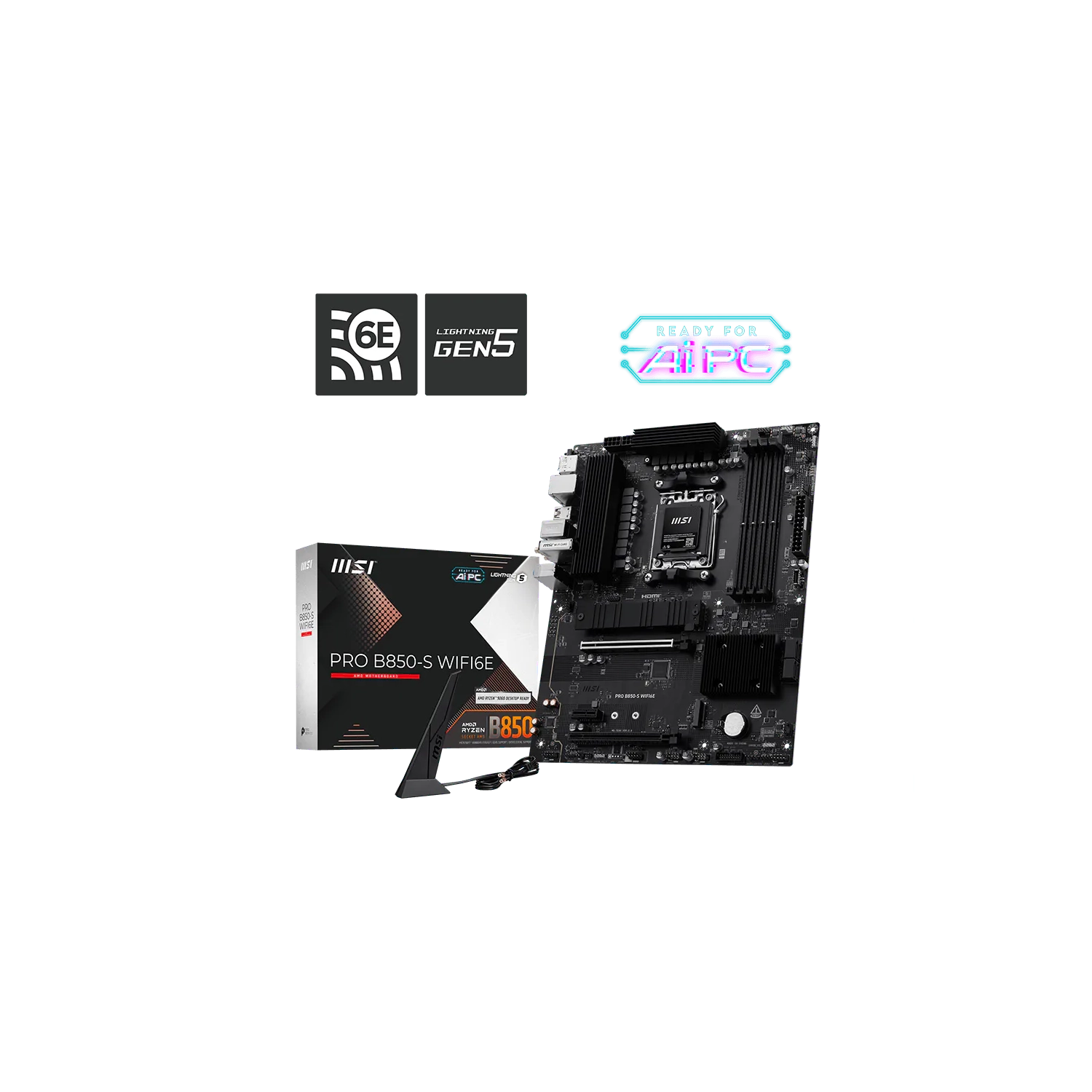 Motherboard Msi Pro B850-s Wifi6e Am5 Ddr5 — foto 5