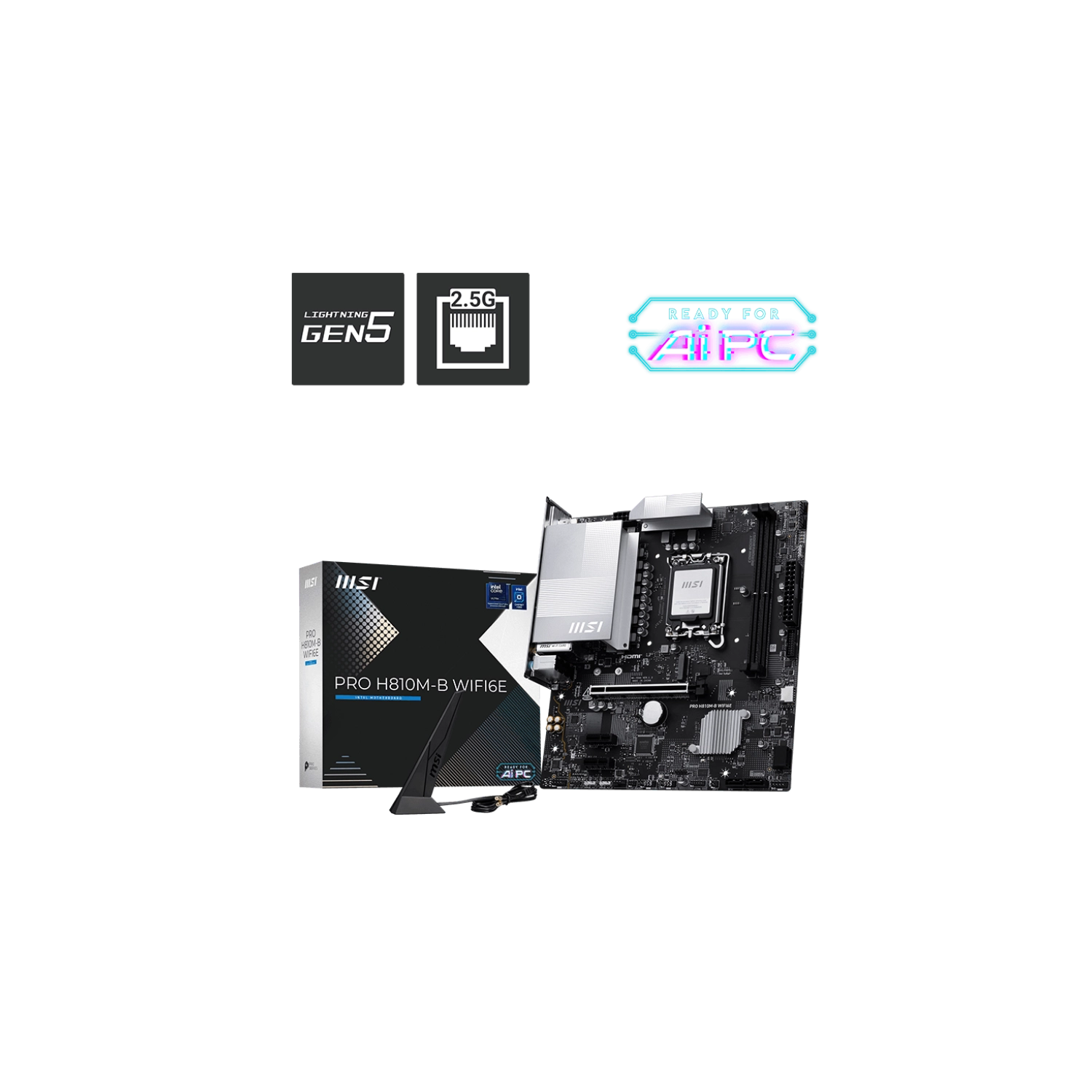 Motherboard Msi Pro H810m-b Wifi6e Lga 1851 Ddr5 — foto 4