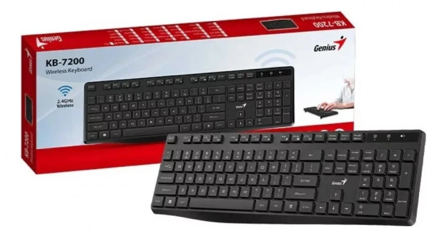 TECLADO WIRELESS GENIUS KB-7200 BLACK — foto 4