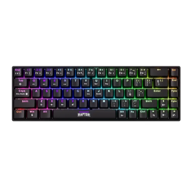 Teclado Raptor Fireclaw M68 Wireless Mecanico Rgb Red Outemu 60-por-ciento — foto 9