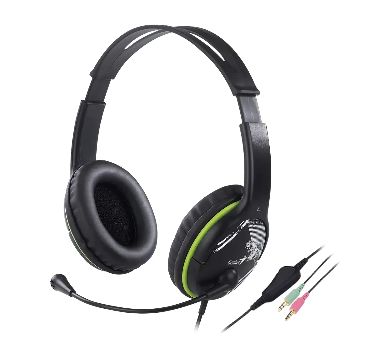 Auricular C/Mic Genius HS-400A,Green,+Single Jack Cable (2091) — foto 3