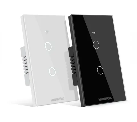 TECLA HUNNOX SMART TACTIL 2 CANALES NEGRO