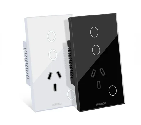 TOMACORRIENTE+TECLA HUNNOX SMART TACTIL 2 CANALES BLANCO
