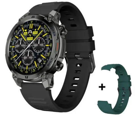 SMARTWATCH ARGOMTECH C70 BLACK ALUMINIUM 2 STRAPS INCLUIDED BLACK Y GREEN 1.39 DISPLAY