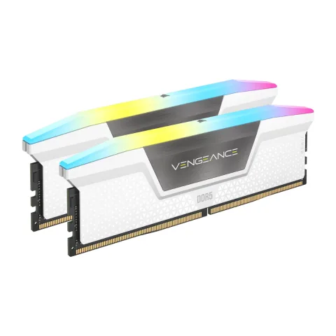 Memoria DDR5 Corsair 32Gb (2x16Gb) 6000 MHz Vengeance RGB AMD Expo & Intel XMP White CL38 (8618)