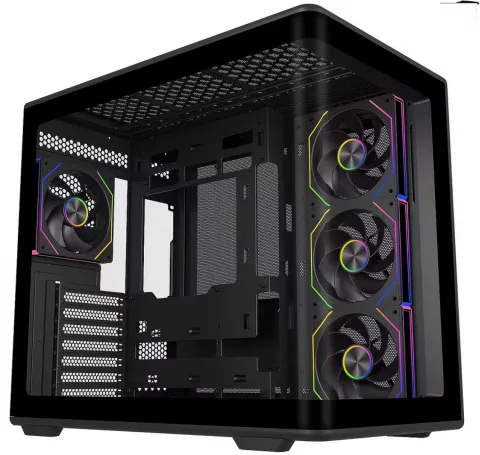 Gabinete Cooler Master Elite 600 Mid Tower 4 Fans ARGB Tempered Glass Black s/Fuente